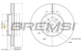 BREMSI CD6502V - DISCOS DE FRENO TOYOTA