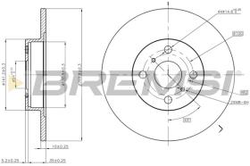 BREMSI CD6504S - DISCOS DE FRENO TOYOTA