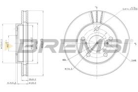 BREMSI CD6505V - DISCOS DE FRENO TOYOTA