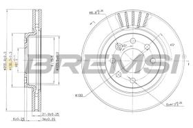 BREMSI CD6510V - DISCOS DE FRENO VOLVO