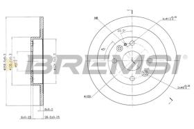 BREMSI CD6523S - DISCOS DE FRENO FORD USA, MAZDA