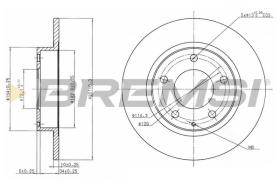 BREMSI CD6524S - DISCOS DE FRENO FIAT, FORD USA, MAZDA