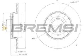 BREMSI CD6538S - DISCOS DE FRENO NISSAN