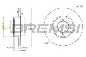 BREMSI CD6541S - DISCOS DE FRENO NISSAN