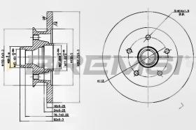 BREMSI CD6542S - DISCOS DE FRENO FIAT, VW