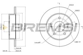 BREMSI CD6549S - DISCOS DE FRENO NISSAN