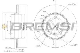 BREMSI CD6560S - DISCOS DE FRENO FIAT, MERCEDES-BENZ