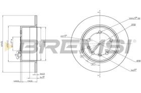 BREMSI CD6561S - DISCOS DE FRENO OPEL, VAUXHALL