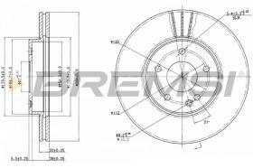 BREMSI CD6588V - DISCOS DE FRENO FIAT, MERCEDES-BENZ