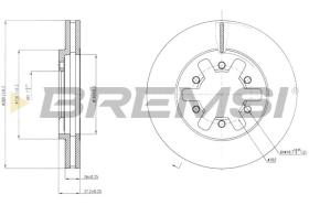 BREMSI CD6601V - DISCOS DE FRENO NISSAN