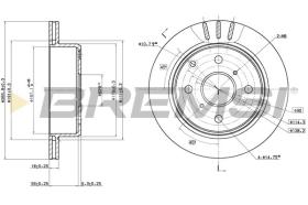 BREMSI CD6611V - DISCOS DE FRENO TOYOTA