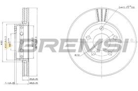 BREMSI CD6612V - DISCOS DE FRENO AUDI