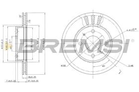 BREMSI CD6615V - DISCOS DE FRENO NISSAN