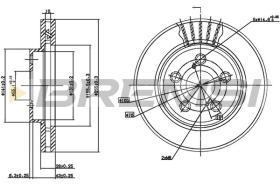 BREMSI CD6621V - DISCOS DE FRENO TOYOTA