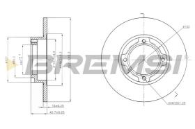 BREMSI CD6636S - DISCOS DE FRENO SUBARU