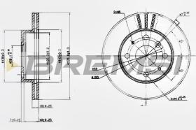 BREMSI CD6649V - DISCOS DE FRENO DEL. DIA.234 VENT. DAIHATSU APP