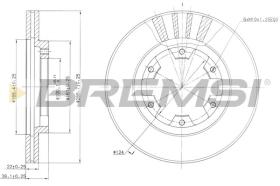 BREMSI CD6660V - DISCOS DE FRENO NISSAN