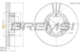 BREMSI CD6668V - DISCOS DE FRENO NISSAN, LEXUS