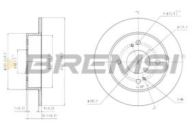 BREMSI CD6674S - DISCOS DE FRENO NISSAN, INFINITI