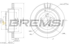 BREMSI CD6680V - DISCOS DE FRENO SUBARU