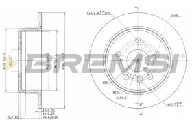 BREMSI CD6684S - DISCOS DE FRENO MERCEDES-BENZ, TOYOTA, LEXUS