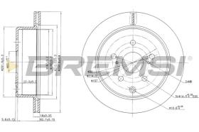 BREMSI CD6687V - DISCOS DE FRENO TOYOTA