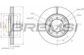 BREMSI CD6691V - DISCOS DE FRENO MITSUBISHI