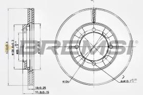 BREMSI CD6692V - DISCOS DE FRENO MITSUBISHI