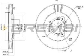 BREMSI CD6694V - DISCOS DE FRENO OPEL, VAUXHALL, ISUZU