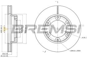 BREMSI CD6701V - DISCOS DE FRENO TOYOTA