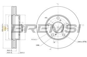 BREMSI CD6702V - DISCOS DE FRENO TOYOTA