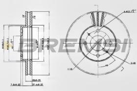 BREMSI CD6716V - DISCOS DE FRENO NISSAN