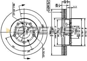 BREMSI CD6722V - DISCOS DE FRENO NISSAN, LDV