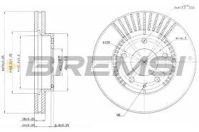 BREMSI CD6738V - DISCOS DE FRENO MAZDA