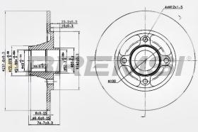 BREMSI CD6752S - DISCOS DE FRENO RENAULT