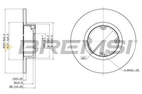 BREMSI CD6753S - DISCOS DE FRENO DAIHATSU