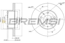 BREMSI CD6758S - DISCOS DE FRENO FIAT, PEUGEOT, CITROEN