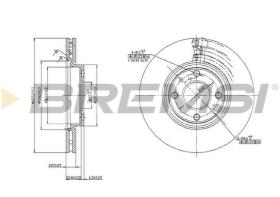 BREMSI CD6762V - DISCOS DE FRENO FIAT, PEUGEOT, CITROEN, LANCIA