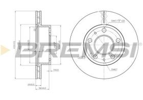 BREMSI CD6768V - DISCOS DE FRENO FIAT, PEUGEOT, CITROEN