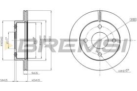 BREMSI CD6770V - DISCOS DE FRENO NISSAN