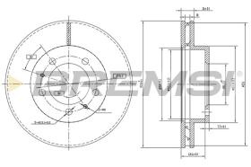 BREMSI CD6772V - DISCOS DE FRENO NISSAN