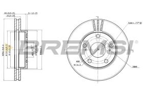 BREMSI CD6780V - DISCOS DE FRENO TOYOTA