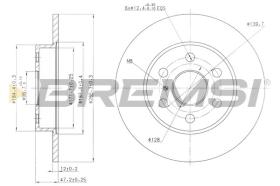 BREMSI CD6786S - DISCOS DE FRENO PEUGEOT, ISUZU