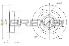 BREMSI CD6790S - DISCOS DE FRENO NISSAN