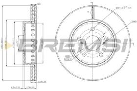 BREMSI CD6793V - DISCOS DE FRENO TOYOTA