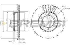 BREMSI CD6800V - DISCOS DE FRENO TOYOTA