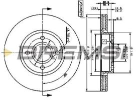 BREMSI CD6801V - DISCOS DE FRENO FORD, AC