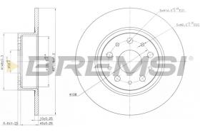 BREMSI CD6805S - DISCOS DE FRENO ALFA ROMEO, LANCIA