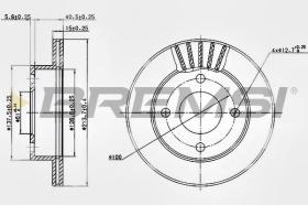 BREMSI CD6807V - DISCOS DE FRENO NISSAN