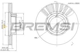 BREMSI CD6808V - DISCOS DE FRENO TOYOTA